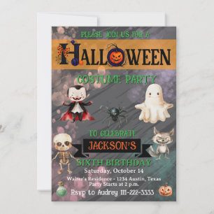 Halloween Verjaardagsfeestje voor elke leeftijd Kaart