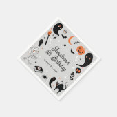 Halloween verjaardagsfeestje voor jongens servet (Hoek)