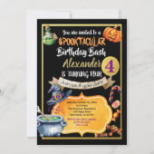 Halloween verjaardagsfeestje voor kind kaart (Voorkant)