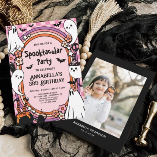 Halloween verjaardagsfeestje voor kinderen kaart