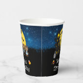 Halloween Verjaardagsfeestje Weerwolf Blauw Papieren Bekers (Rechts)