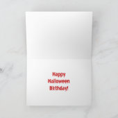 Halloween verjaardagsgroeten kaart (Binnen)