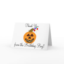 Halloween Verjaardagsjongen Bedankt Pompoen Ballon