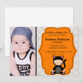 Halloween verjaardagskostuum kaart (Voorkant / Achterkant)