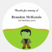 Halloween verjaardagskostuum ronde sticker (Voorkant)