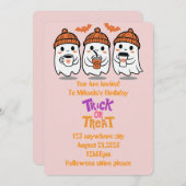 Halloween verjaardagsuitnodiging kaart (Voorkant / Achterkant)