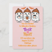 Halloween verjaardagsuitnodiging kaart (Voorkant)