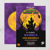 Halloween verjaardagsuitnodiging Kinder kostumepar Kaart (Voorkant / Achterkant)