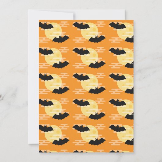 Halloween verjaardagsuitnodiging voor kinderskrijt kaart (Achterkant)