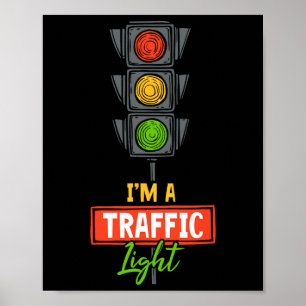 Halloween verkeerslicht Ik ben een verkeerslicht Poster