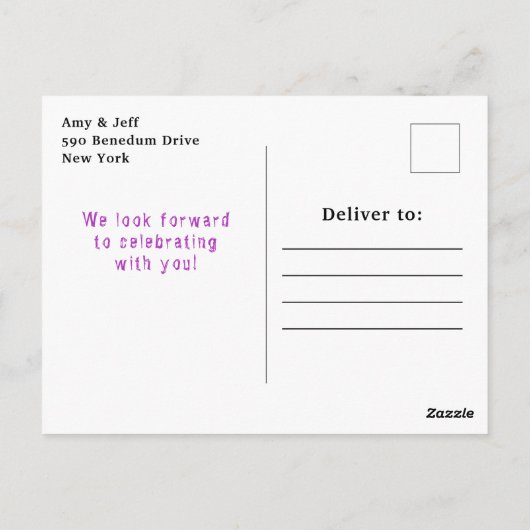 Halloween Verkleed Verjaardag Heks Paars Briefkaart (Achterkant)