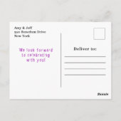 Halloween Verkleed Verjaardags Heks Paars Briefkaart (Achterkant)