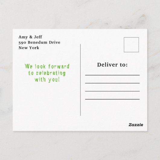 Halloween Verkleed Verjaardags Monsters Groen Briefkaart (Achterkant)