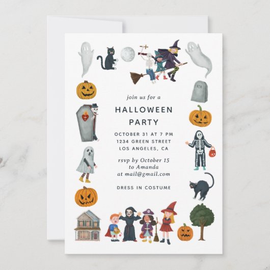 Halloween Verkleedfeest | Grappige Kinderen Spooka Kaart (Voorkant)