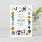 Halloween Verkleedfeest | Grappige Kinderen Spooka Kaart (Staand voorkant)