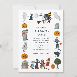 Halloween Verkleedfeest Grappige Kinderen Spooka Kaart