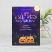 Halloween verkleedfeest, Halloween Nacht Terror Kaart (Staand voorkant)