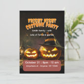 Halloween verkleedfeest  kaart (Staand voorkant)