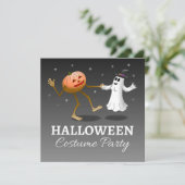 Halloween Verkleedfeest Kaart (Staand voorkant)