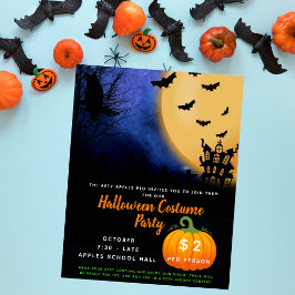 Halloween verkleedfeest thema evenement stampparti poster