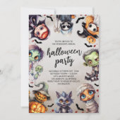Halloween Verkleedfeest Uitnodigingen (Voorkant)
