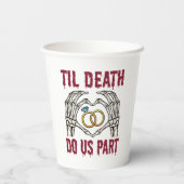 Halloween Verloving tot de dood ons deel doet Papieren Bekers (Achterkant)