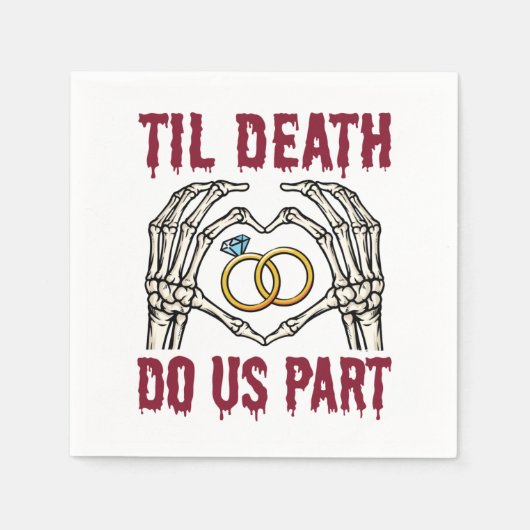 Halloween Verloving tot de dood ons deel doet Servet (Voorkant)