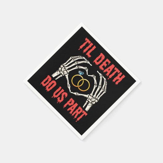 Halloween Verloving tot de dood ons deel doet Servet (Hoek)