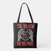 Halloween Verloving tot de dood ons deel doet Tote Bag (Achterkant)