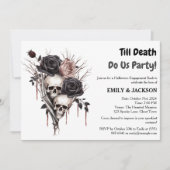 Halloween verlovingsfeest kaart (Voorkant)