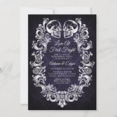 Halloween Verlovingspartij Gothic Kaart (Voorkant)