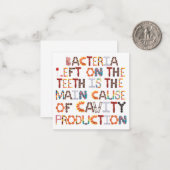 Halloween veroorzaakt gaatjes Grappige kaart Notitiekaartje (Voorkant / Achterkant in situ)