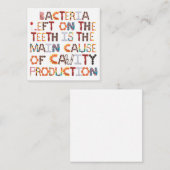 Halloween veroorzaakt gaatjes Grappige kaart Notitiekaartje (Voorkant / Achterkant)