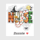 Halloween Verpleegkundige Sticker (Vel)