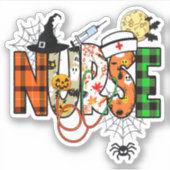 Halloween Verpleegkundige Sticker (Voorkant)