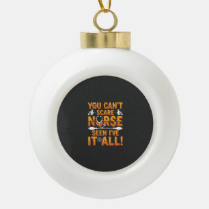Halloween Verpleegster Alles Gezien Design_1 Keramische Bal Ornament