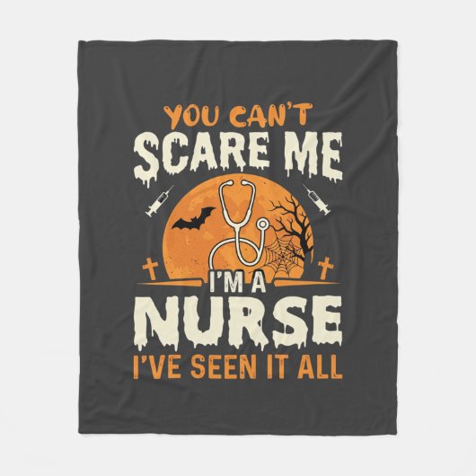 Halloween Verpleegster Bang Me Fleece Deken (Voorkant)