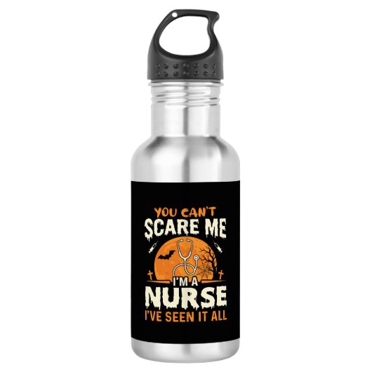 Halloween Verpleegster Bang Me Waterfles (Voorkant)