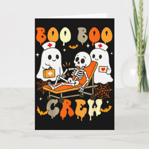 Halloween Verpleegster Boo Boo Bemanning Spook Dok Kaart