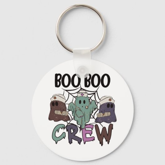 Halloween Verpleegster Boo crew Sleutelhanger (Voorkant)