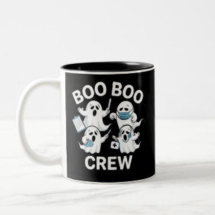 Halloween-verpleegster cadeau Boo Boo bemanning ve Tweekleurige Koffiemok