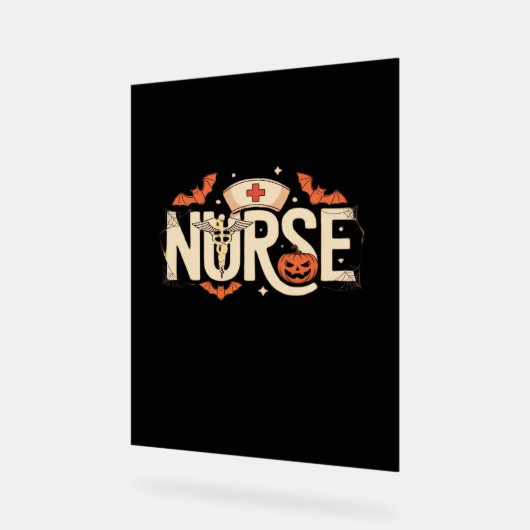 Halloween verpleegster Classic T-Shirt Acryl Bord (Hoek)