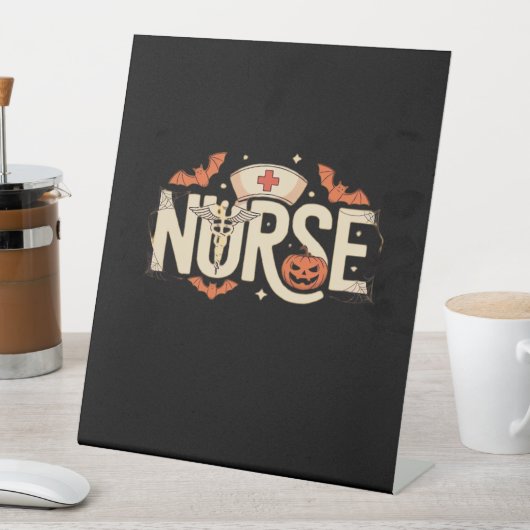 Halloween verpleegster Classic T-Shirt Reclamebord Met Voetstuk (Insitu)