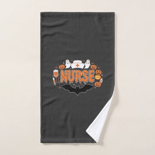 Halloween Verpleegster Drip Pend Pumpkin Spook Vec Handdoek (Handdoek)