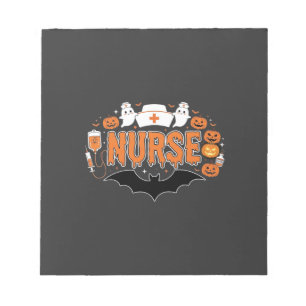 Halloween Verpleegster Drip Pend Pumpkins Ghost Ve Notitieblok