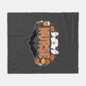 Halloween Verpleegster Drip Pendelende Pompoen Gee Fleece Deken (Voorkant (Horizontaal))