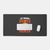 Halloween Verpleegster Gebroken Bezem Heks Grafisc Bureaumat (Keyboard & Muis)