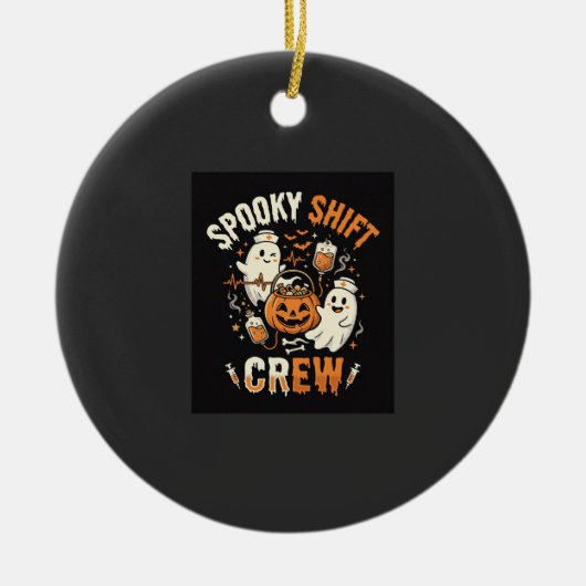 Halloween Verpleegster Geest Team Keramisch Ornament (Voorkant)