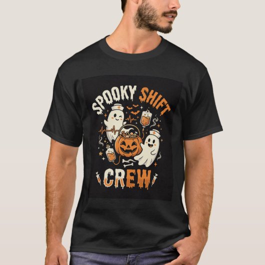 Halloween Verpleegster Geesten Squad T-shirt (Voorkant)