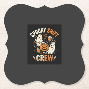 Halloween Verpleegster Geesten Team Kartonnen Onderzetters